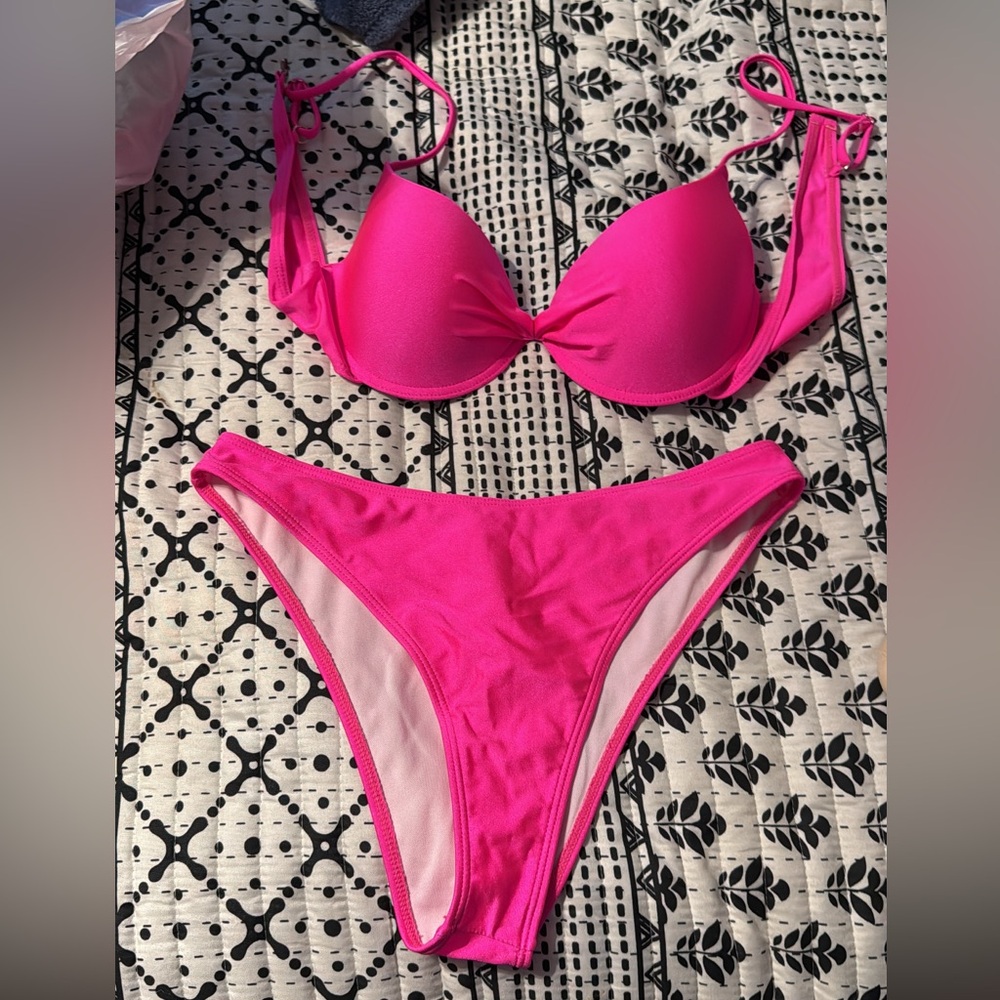 Vibrant Pink Women's Bikini Set